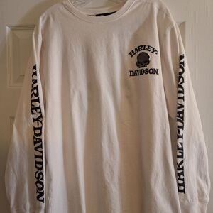 Harley-Davidson White Long Sleeve Shirt